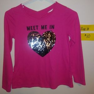 Justice Pink long sleeve shirt